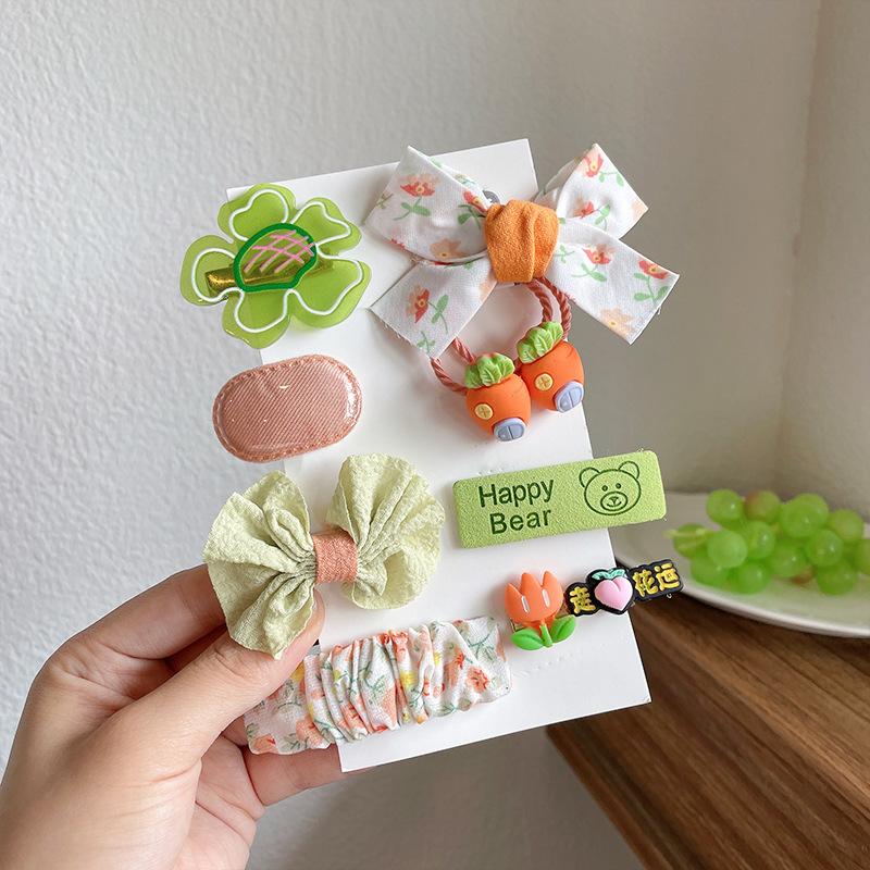 Coffee Warm Color Cute Cartoon Princess Hairpins Children Girls Kid Hair Clips Barrettes Accessories Hairclip Headwear Headdress