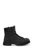 Men's Fashion Flat Heeled Booties Black Biker Boots Shoes