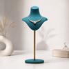 clothCovered Necklace Display Stand Stable Jewelry Bust with Round Base