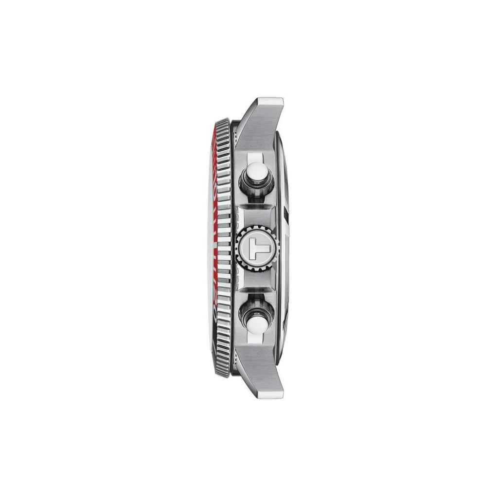 Tissot Коллекция Starfish Кварцевый механизм Мужские часы Часы 45,5 мм Черный циферблат Корпус из нержавеющей стали T120.417.11.051.01