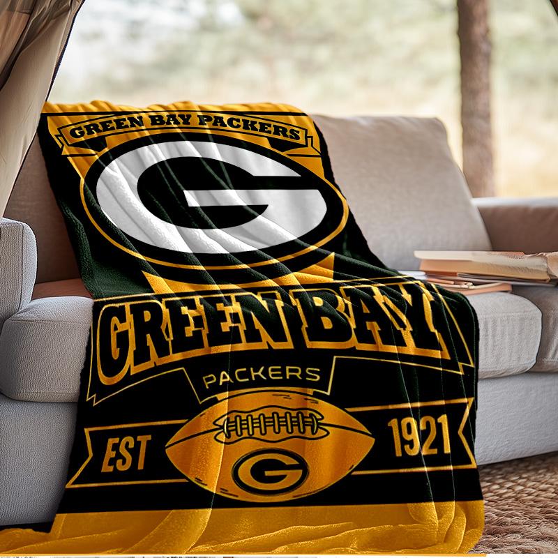 Green Bay Packers Pride Blanket Outdoor Flannel Blanket for Camping, Hiking, Garden Parties, Picnic Essentials,gift for family and friends