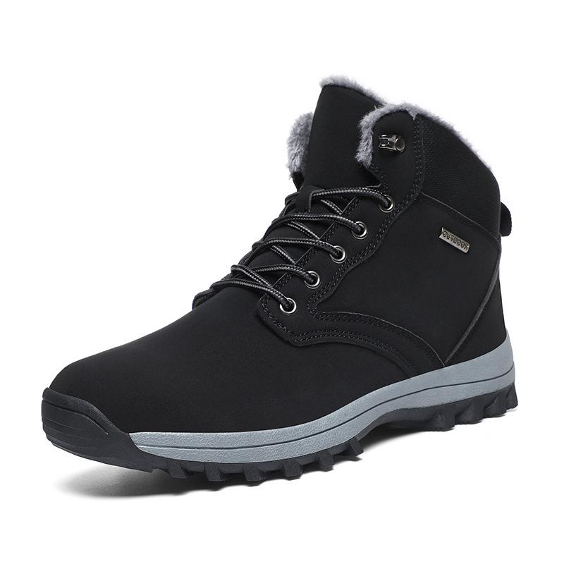 Amazon лидер продаж зимние походные ботинки мужские водонепроницаемые сноубутсы высокие уличные бархатные кроссовки термохлопковые ботинки
