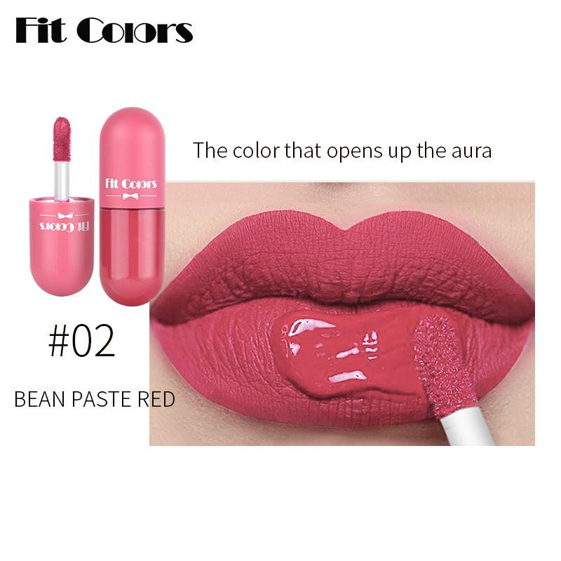 Fit Colors 6 Color Mini Capsule Lip Gloss Color Not Sticking Cup Matte Liquid Lipstick