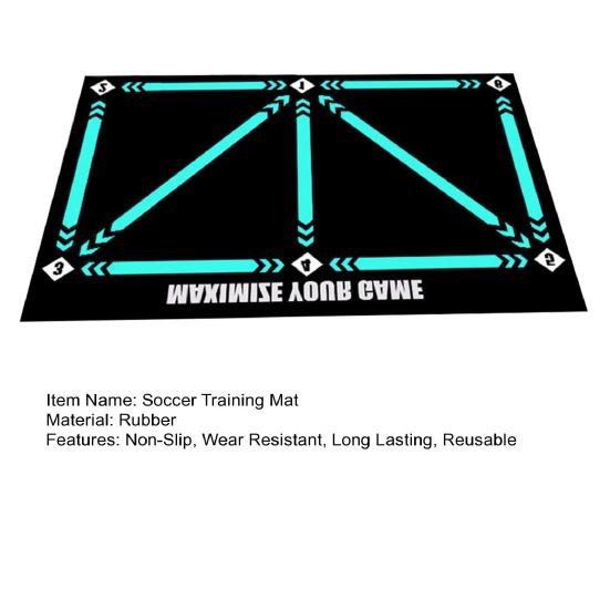 Футбольный тренировочный коврик с контролем ведения мяча, складной износостойкий нескользящий резиновый вспомогательный коврик для ног, спортивные аксессуары