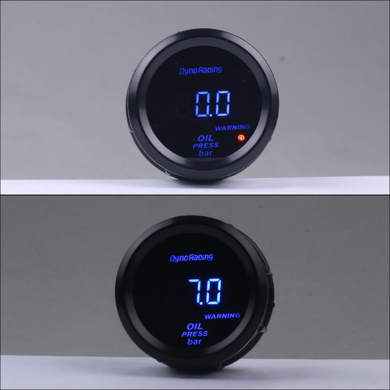 Blue Led with sensor 2" 52MM Oil pressure gauge Digital 0-7bar Oil press gauge Car meter BX102445