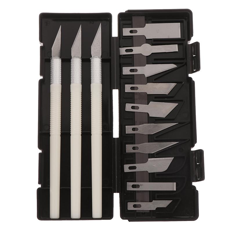 Набор из 13 штук металлических художественных ножей из алюминиевого сплава для резьбы - Идеально подходит для вырезания из бумаги, рукоделия и моделирования