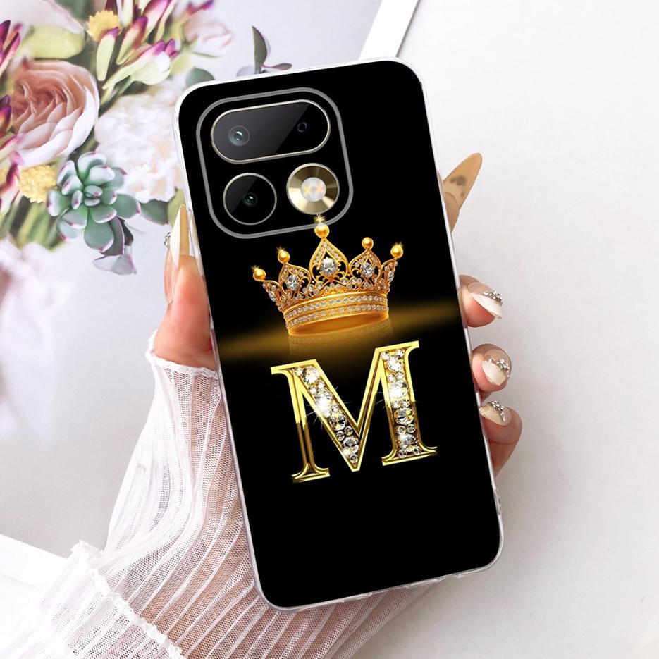 Чехол для Realme 16 Pro RMX5121 RMX5120 Роскошный чехол с буквами и короной Мягкий тонкий чехол для телефона Для Realme 16 Pro Plus Realme16 Pro+ Сумки