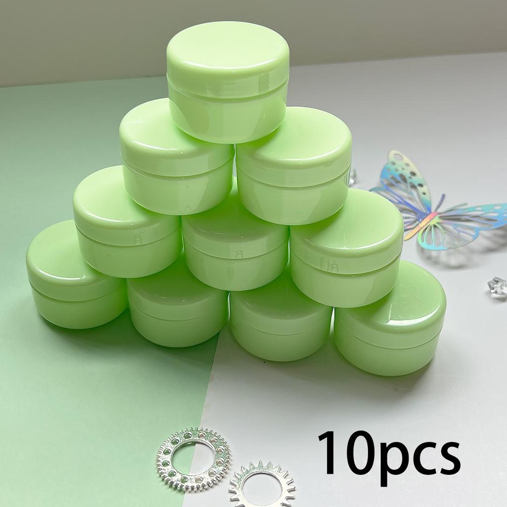 10Pcs Portable Refillable Bottles Travel Face Cream Lotion Cosmetic Container Plastic Empty Makeup Jar Box 10g 20g 30g 50g Travel Accessories