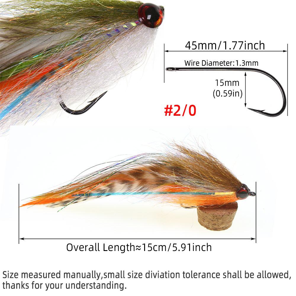 1шт #2/0 большой стример мушка для соленой воды гризли хакль мушки для крупной дичи лосось окунь щука форель голавль искусственные приманки