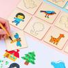 20pcs Kids Drawing Toys Wooden DIY Painting Template Stencils Learning Educational Toys for Children Gift4.7More Than 7000 Purchases