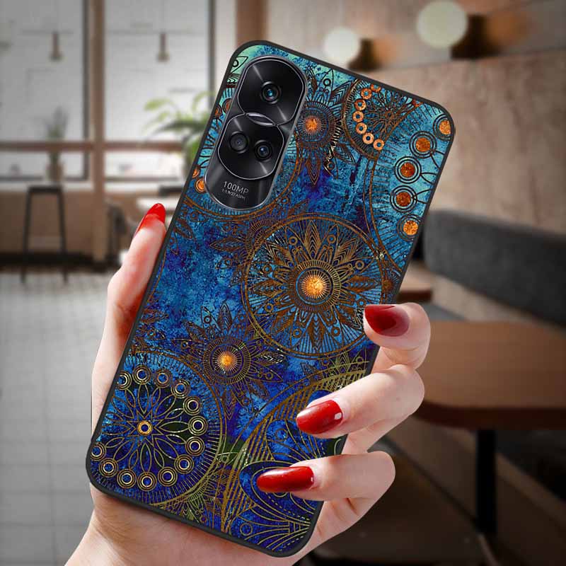 Чехол для Honor 90 Lite 5G 3D Цветочный Рельефный Тиснение Силиконовый Задний Чехол Для Honor 90 Чехол Honor90 Pro 90Pro 90Lite Мягкий Защитный