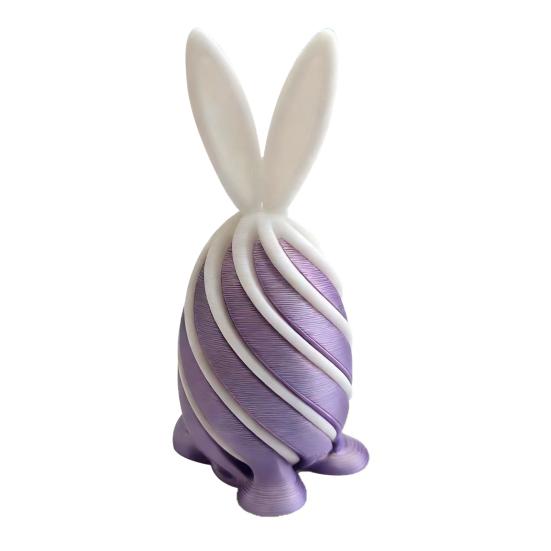 Спиральная игрушка-антистресс "Яйцо с ушками кролика" 3D-печать Easter Rabbit Egg Спиральная скульптура-проходка Фигурка Праздничное украшение для вечеринки