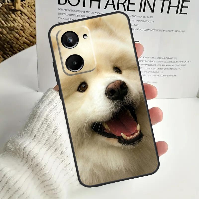 Samoyed Puppy For Realme 12 Pro Plus 11 10 9 C67 C55 C53 C35 C33 C30 C25s C21Y C15 GT3 GT5 GT Neo 5 Case