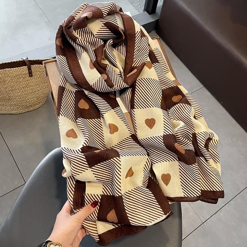 Air Conditioning Office Shawl Autumn And Winter Women'S Cotton And Linen Scarf To Keep Warm, Fashionable Foreign Style Silk Scarf, Sunscreen Scarf