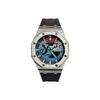 Casio Мужские часы с жидкокристаллическим и аналоговым двойным дисплеем, серия 44 мм, черные, GA-2100-1A(Watch3--)