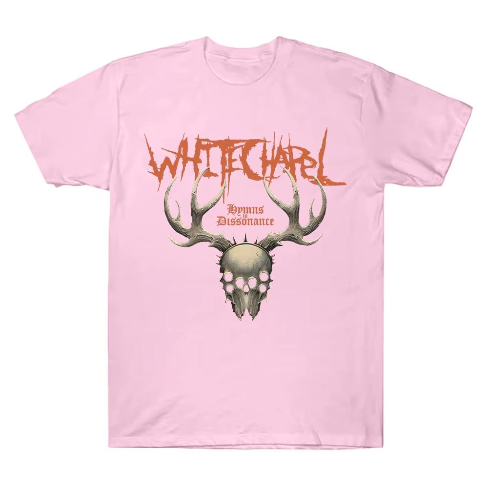 Хлопковая футболка Whitechapel Whitechapel Гимны в диссонансе Графические футболки Ретро Готика Повседневная Круглый вырез Короткий рукав Унисекс