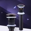 Drains Bathroom Parts Brass Black Lavatory Vessel Vanity Sink Pop Up Drain Stopper With Overflow Faucet Accessories HJ-0618H
