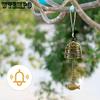 Retro Dragon Pattern Wind Chim Metal Design with Hanging Fish-Shape Pendant Soothing Natural Sounds for Garden Courtyard Farm Indoor Decor