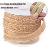 10M Hemp Cords Braided Flat Burlap Ribbon Nature Jute Rope Twine Webbing DIY Wedding Decoration Ribbons Crafts