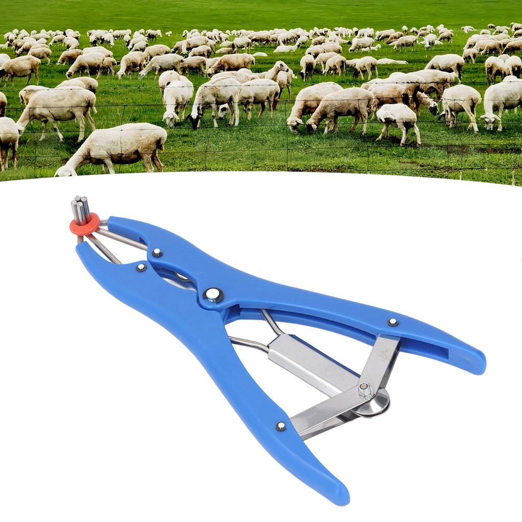 Кастрационный бандажёр из нержавеющей стали без крови с 100 шт. колец для кастрации, набор для бандажирования телят для коз