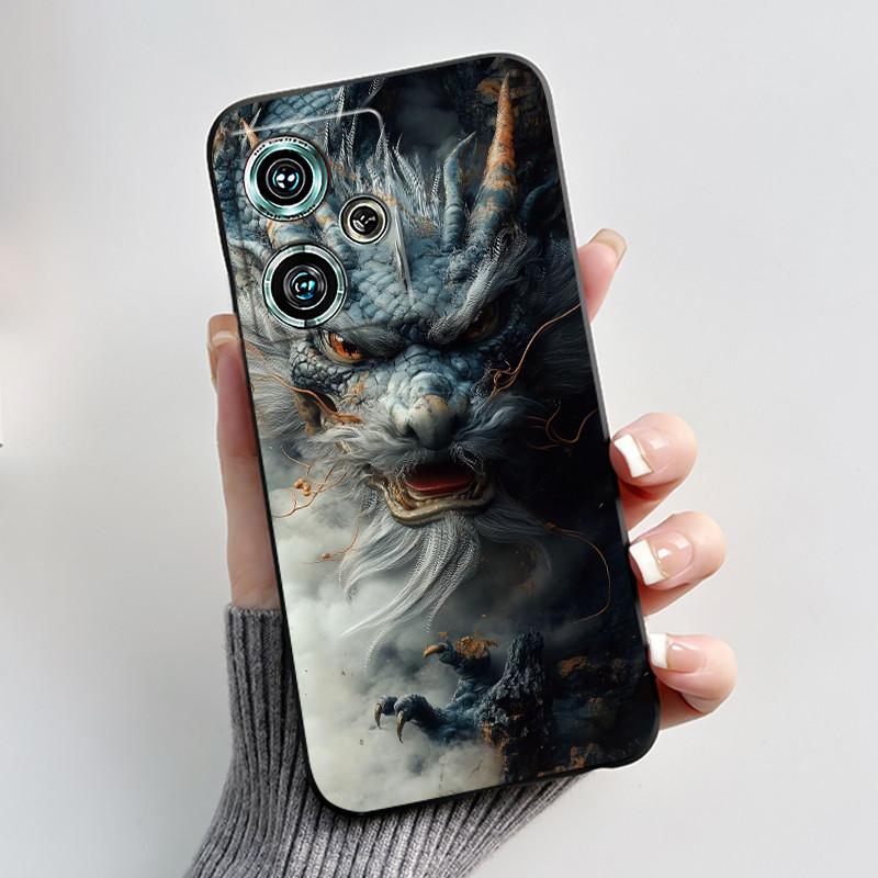Чехол для ZTE nubia Z50 NX711J Чехол Роскошный Дракон Милый Крутой Для Мальчиков Девочек Чехол Черный Матовый Мягкий ТПУ Силикон Ударопрочный Чехол для Телефона