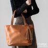 [VITAFELICE] Vita Felice with Tassel BIG Tote Bag Blpa-p1313 (camel)