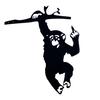 Middle Finger Monkey Silhouette Sign Weather-proof Heavy Duty Outdoor Garden Patio Yard Tree Hanging Hollow Metal Monkey Decoration Ornament