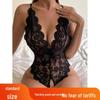 Сексуальное кружевное прозрачное нижнее белье с глубоким V-образным вырезом и разрезом