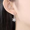 "YINCHIE" Earrings Ladies Popularity High Quality Zirconia Snowflake Hoop Earrings Sway Ring Compatible with Metal Allergies 18k Gold Platinum Plated