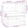 2 Piece Garden Lounge Set with Cushions Black Solid Pine Wood