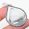 Natural Rainbow Moonstone Gemstone 925 Sterling Silver Pendant 2.05" q3S95