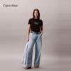 Calvin Klein Jeans Women's CK Logo Print Cotton Knit Round Neck Short Sleeve T-shirt