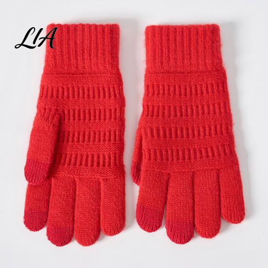 Conductive Fingertip Gloves for Smartphone Knitted Touchscreen Men Women, Winter Warm Thermal Gloves, Thickened Essentials Sub Zero Weather