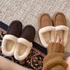 Lazy Half-pack Outer Slippers Women's 2025 Winter New Non-slip One-pedal Fur Integrated Plush Cotton Shoes