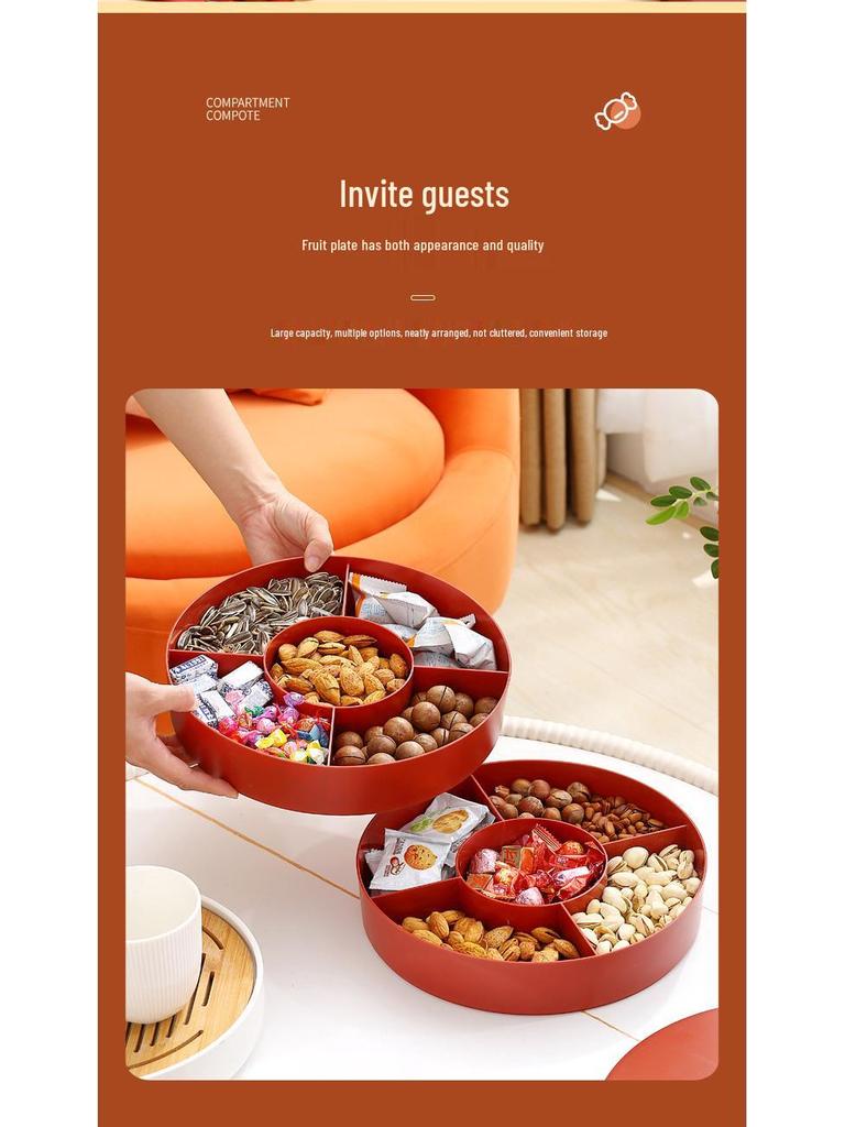 Дом Гостиная Коробка для демонстрации фруктов и закусок - Праздничная фруктовая тарелка и конфетница