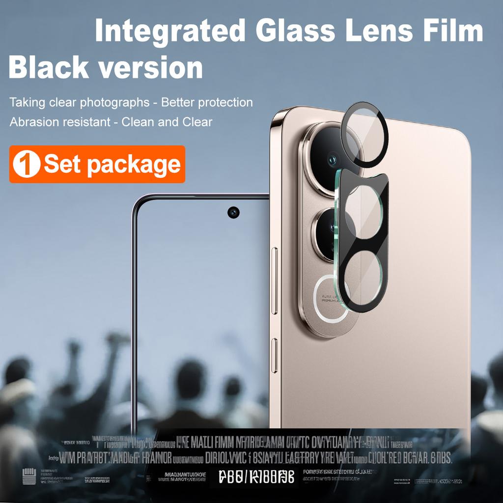IMAK For Vivo V50 Lite 5G Tempered Glass Lens Film+Acrylic Cap (Black Version)