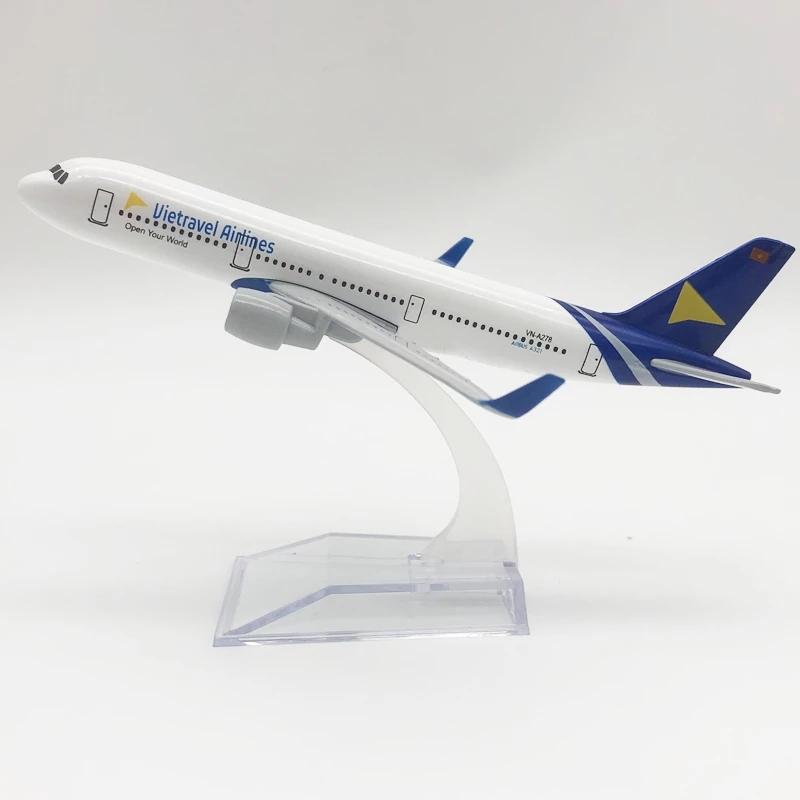 Масштаб 1/400 16 см Игрушечный Самолет Vietravel Airlines A321 Металлический Масштабный Самолет Сувенир Самолет Игрушка Миниатюрный Самолет