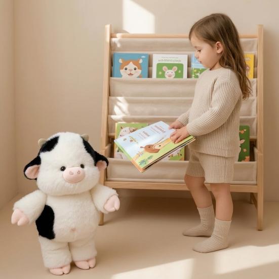 Мягкая игрушка из плюша, Бегущий теленок, Лиса, Кошка, Собака, Кукла для детей, Плюшевая игрушка для обнимашек, Портативный спутник в путешествиях, Подарок