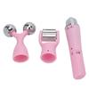 3 In 1 Facial Massager Roller Different Heads Skin Lifting Tightening Electric Microcurrent Face