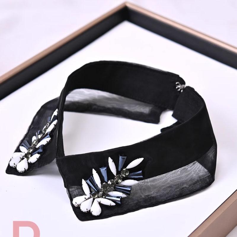 Elegant Diamond Beaded Detachable Collar for Women False Shawl Shoulder Wrap Lapel Fashionable Accessory for Women