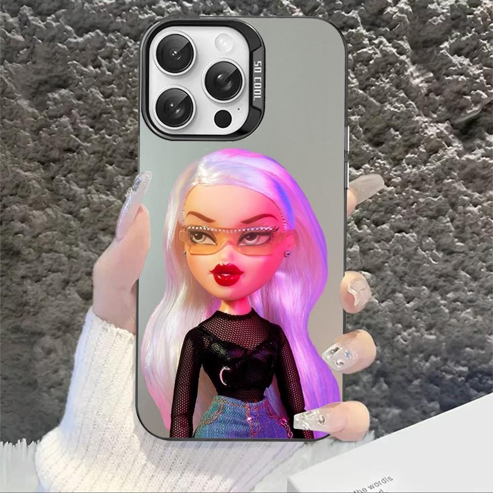 Милый Чехол для Телефона Bratz с Куклой для iPhone 16 15 14 13 12 11 Pro Max X XR XSMAX 8 7 Plus Матовый Ударопрочный Задний Чехол