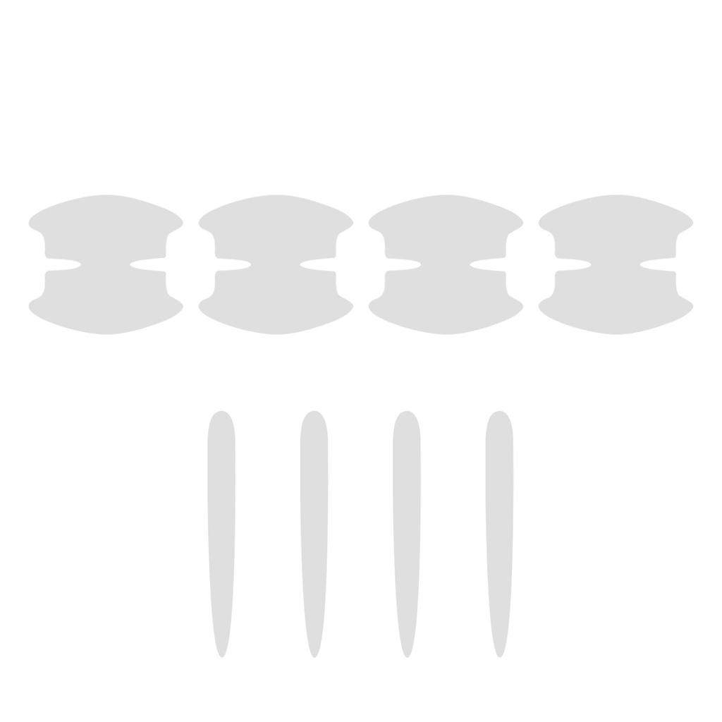 8Pcs TPU Car Door Bowl Anti-scratch Sticker Clear Door Bowl Handle Protection Sticker Paint Surface Film Car Accessories Decals