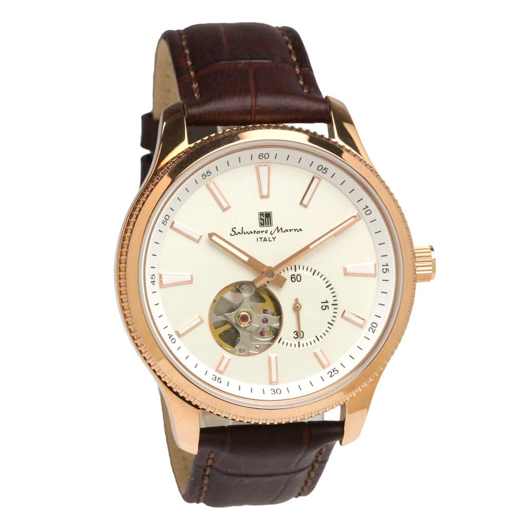 Salvatore Marra SM24106 Pink-Gold White Open Heart