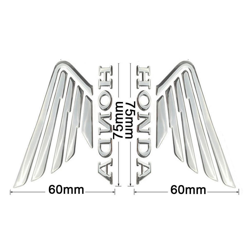 AAADK1 3D Car Motorcycle Honda Stickers Decals Tank Helmet Cbr Cb Pcx Wing Logo Red White Black