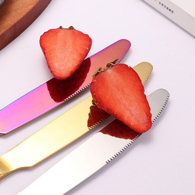 Роскошный набор столовых приборов из нержавеющей стали, 24 шт., золотой набор посуды, нож, вилка, ложка, портативная посуда для посудомоечной машины