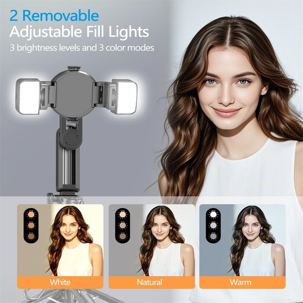 Стабильный, Портативный, Выдвижной, Bluetooth и Ручной Магнитный Селфи-стик с Четырехугольной Подставкой