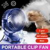 3 Colors USB Mini 720 Degree Clip Fan USB Charging Small Fan Portable Silent Bedroom Office Desk High Wind Two Speed Adjustable Summer Artifact
