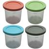 1-4Pcs Ice Cream Pints Cups For NIN JA CREAMI NC300s Series Ice Cream Maker Replacements Storage Jar With Sealing Lids Spoon Set