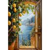 Fresh Italian Summer Ocean Landscape Art Poster Canvas Printing Coastal Villa Hotel Homestay Wall ation Painting Frameless