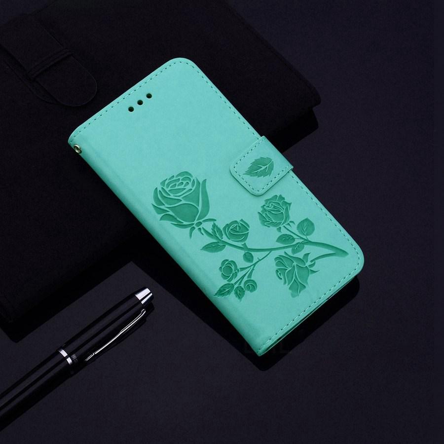 Кожаный кошелек с узором из роз, чехол-книжка для Apple iPhone 16 15 14 Plus 11 12 13 Pro Max XS XR X 8 7 Samsung Galaxy S8 S9 Xiaomi Redmi Poco